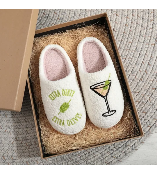 Cozy Faux Fur House Slippers – Plush Warm Unisex Indoor Slip-On Shoes with Thick Cushioned Sole