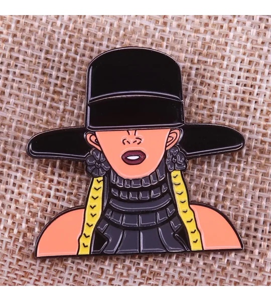 Beyoncé “Slay” Soft Enamel Pin – Statement Brooch for Jackets, Bags, Shirts & Hats