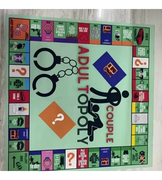 Adultopoly Couples Date Night Board Game – Funny Romantic Game for Him & Her – FREE SHIPPING