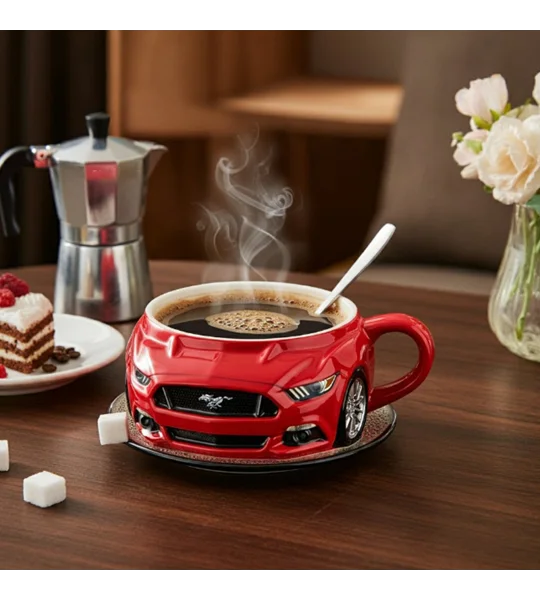 Car-Shaped Stainless Steel Coffee Mug – Novelty Classic Car Cup – FREE SHIPPING