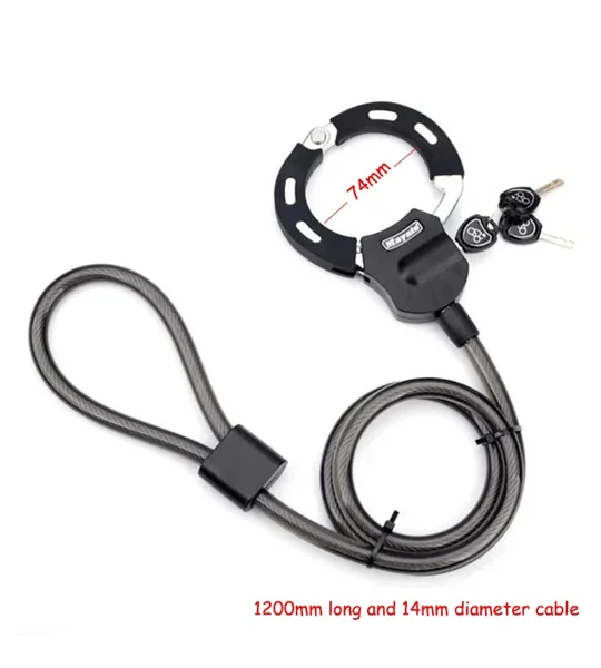 Heavy-Duty Scooter & Bike Security Lock – Steel Cable Key Lock – FREE SHIPPING