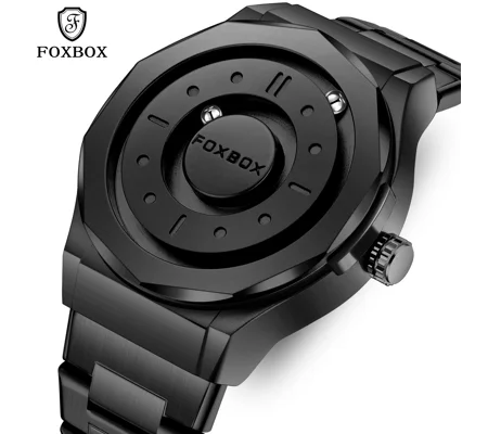 FOXBOX Magnetic Levitation Men's Watch – High-Tech Stainless Steel Concept Quartz Watch – FREE SHIPP