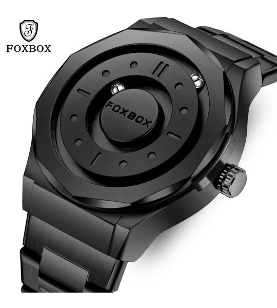 FOXBOX Magnetic Levitation Men's Watch – High-Tech Stainless Steel Concept Quartz Watch – FREE SHIPP