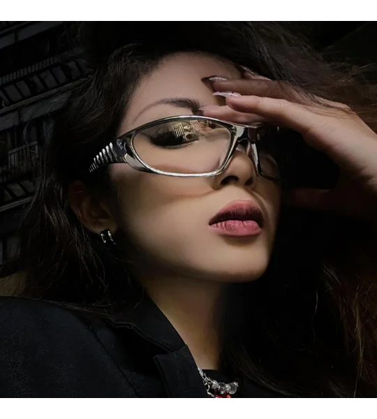 Futuristic Y2K Sunglasses for Women – Retro Millennium Statement Shades & Streetwear Eyewear – FREE
