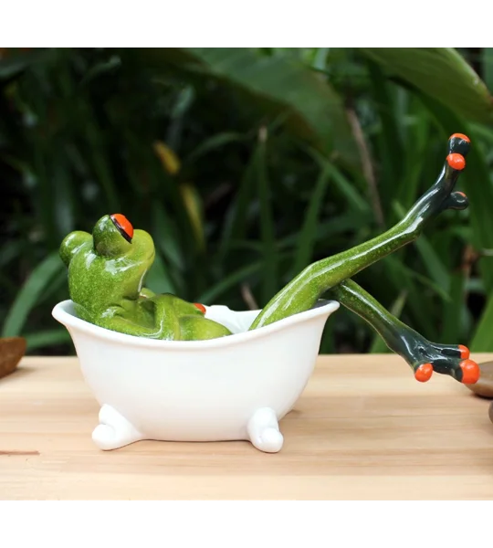 Cute Resin Frog Ornament – Whimsical Tabletop Figurine for Home & Living Room Decor – FREE SHIPPING