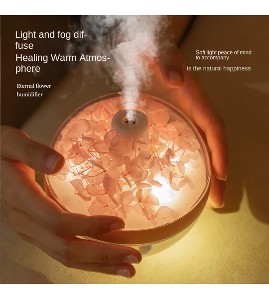 Eternal Flower Humidifier – Atmosphere Light & Rechargeable Mini Mist Humidifier – FREE SHIPPING