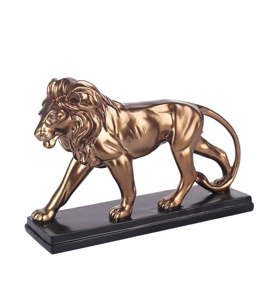 Hand-Painted Lion Statue – Modern Resin Lion Figurine for Office Desk & Home Decor – FREE SHIPPING