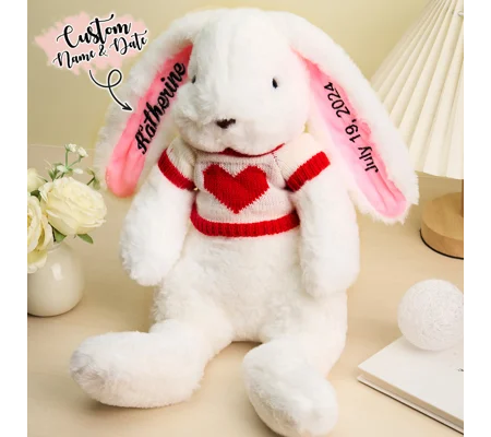 Personalized Bunny Plush Toy | Custom Name Rabbit Gift