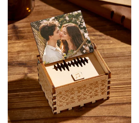 Personalized Wooden Music Box | Custom Song & Voice Gift