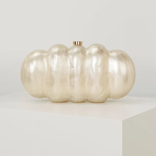 Elegant Shell-Shaped Evening Clutch Bag | Bridal Wedding Purse