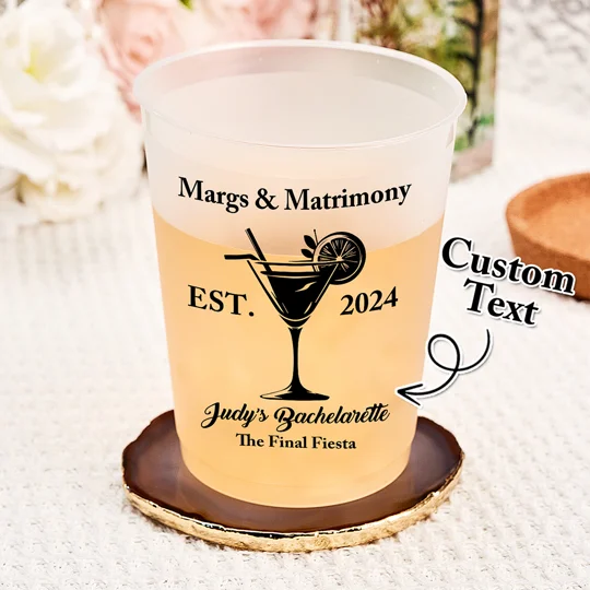 Personalized Margs & Matrimony Bachelorette Party Cup | Custom Bride Name