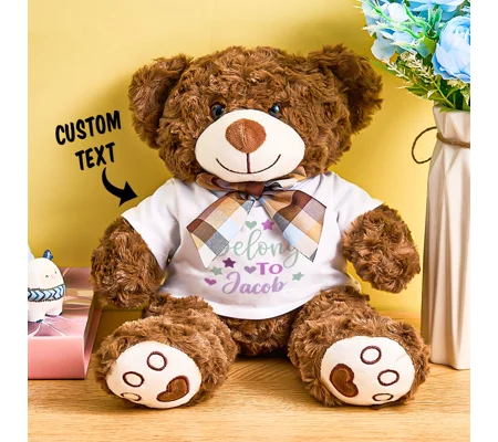 Personalized Teddy Bear Plush Toy | Custom Baby Name Gift