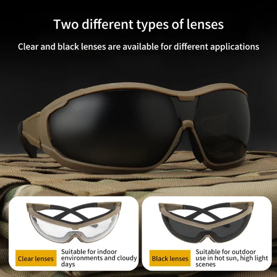 Tactical Outdoor Windproof Goggles | Anti-Fog Lens
