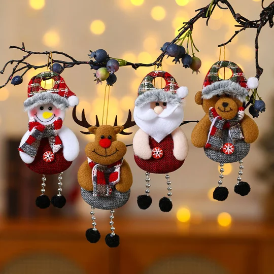 Christmas Fabric Ornaments | Santa & Snowman | KEEPSORA