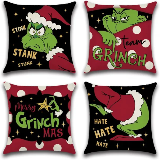 Greentown Christmas Pillow Cover 18x18 | KEEPSORA