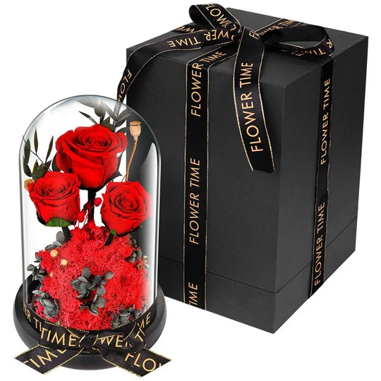 Preserved Rose Glass Dome Gift | KEEPSORA
