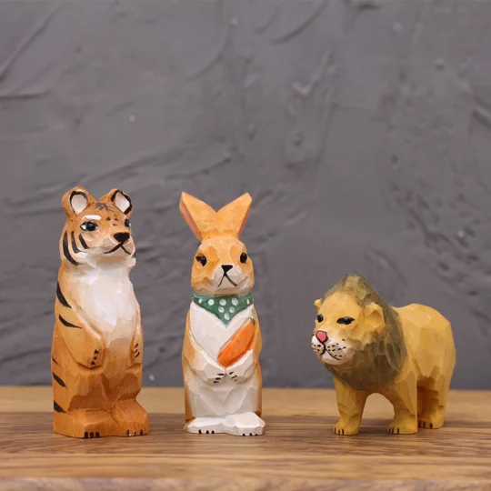 Cute Wooden Animal Figurines | KEEPSORA