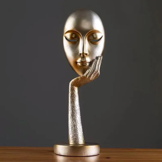 Modern Abstract Face Sculpture 14.6" | KEEPSORA