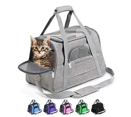 Portable Pet Carrier Bag for Cats & Small Dogs – Breathable Travel Carrier