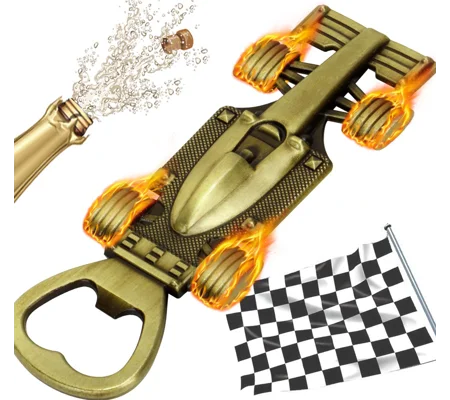 Vintage Car Bottle Opener – Bronze Metal Novelty Gift for Him