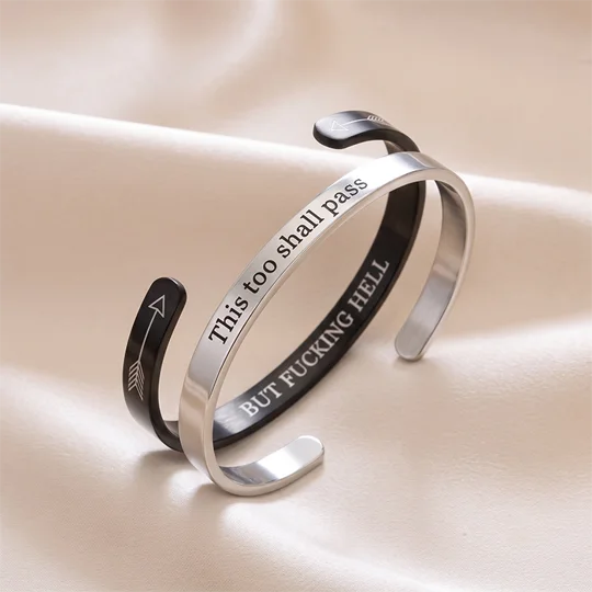 This Too Shall Pass Cuff Bracelet | KEEPSORA