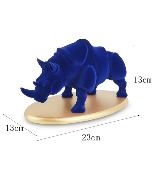 Modern Rhinoceros Resin Sculpture – Bold Rhino Statue for Living Room, Office, Shelf & Table Décor