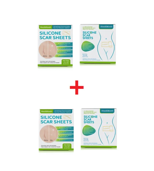 Self-Adhesive Silicone Scar Sheets – Cut-to-Fit Scar Care Strips – FREE SHIPPING