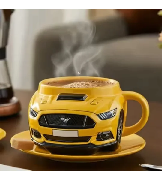 Car-Shaped Stainless Steel Coffee Mug – Novelty Classic Car Cup – FREE SHIPPING