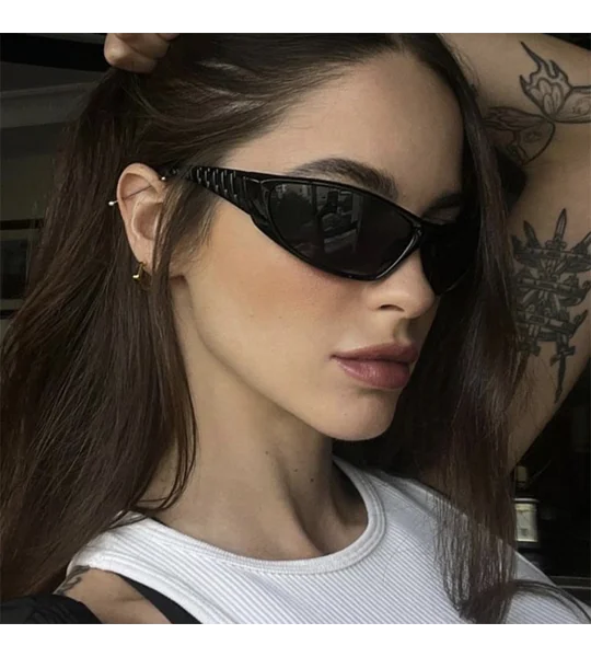 Futuristic Y2K Sunglasses for Women – Retro Millennium Statement Shades & Streetwear Eyewear – FREE