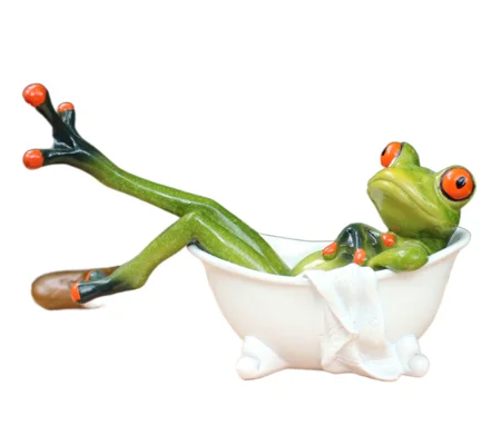 Cute Resin Frog Ornament – Whimsical Tabletop Figurine for Home & Living Room Decor – FREE SHIPPING