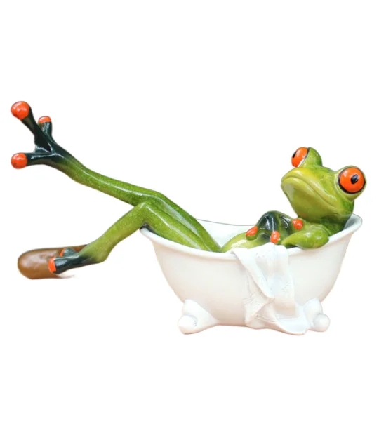 Cute Resin Frog Ornament – Whimsical Tabletop Figurine for Home & Living Room Decor – FREE SHIPPING