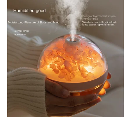 Eternal Flower Humidifier – Atmosphere Light & Rechargeable Mini Mist Humidifier – FREE SHIPPING