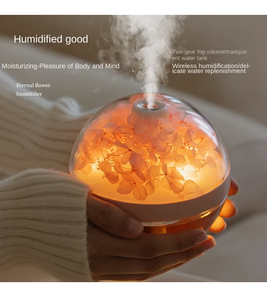 Eternal Flower Humidifier – Atmosphere Light & Rechargeable Mini Mist Humidifier – FREE SHIPPING
