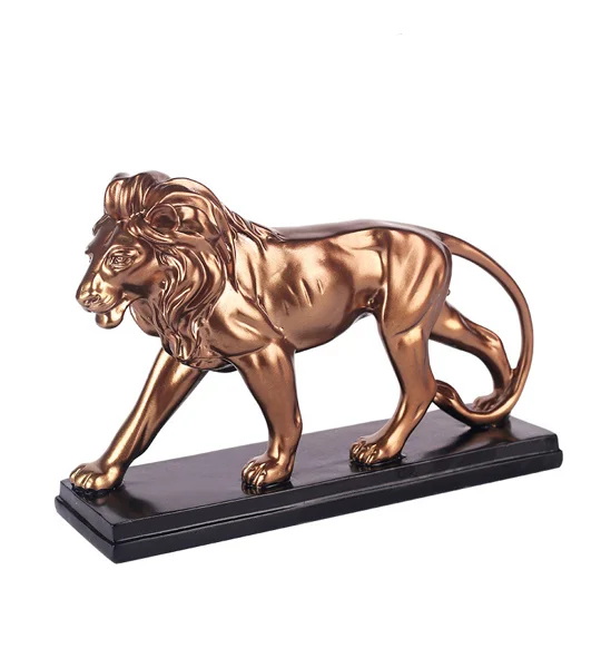 Hand-Painted Lion Statue – Modern Resin Lion Figurine for Office Desk & Home Decor – FREE SHIPPING