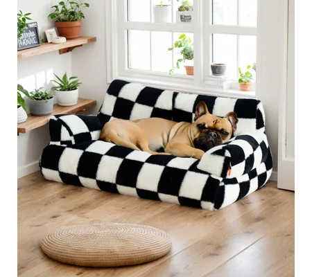 Washable Plush Dog & Cat Sofa Bed | Cozy Pet Couch