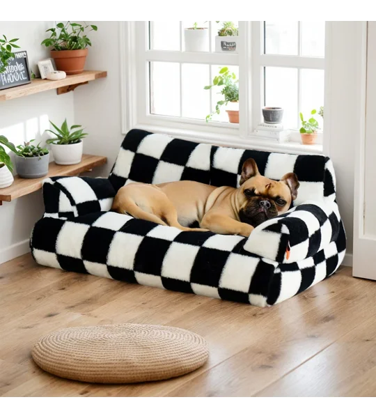 Washable Plush Dog & Cat Sofa Bed | Cozy Pet Couch