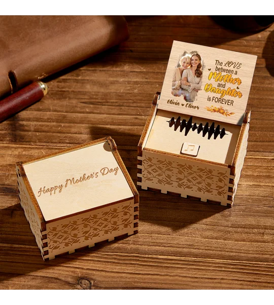 Personalized Wooden Music Box | Custom Song & Voice Gift
