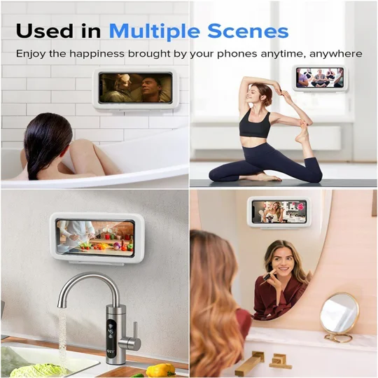 Waterproof Shower Phone Holder Touch Screen | KEEPSORA