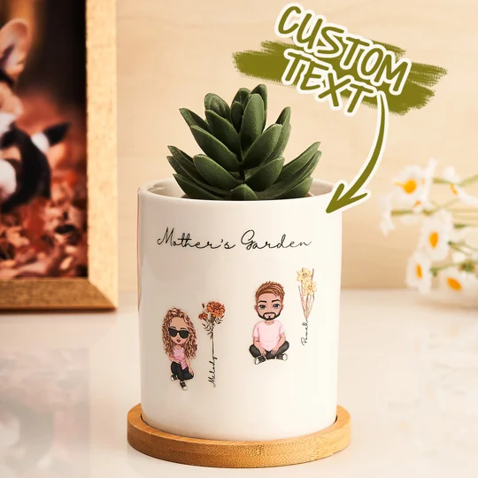 Personalized Birth Flower Plant Pot | KEEPSORA