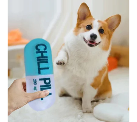 Plush Capsule Pet Sound Toy – Cute Interactive Squeaky Toy for Dogs