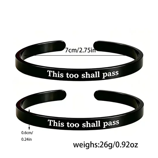 This Too Shall Pass Cuff Bracelet | KEEPSORA