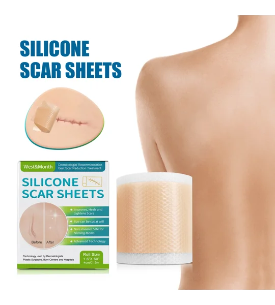 Self-Adhesive Silicone Scar Sheets – Cut-to-Fit Scar Care Strips – FREE SHIPPING