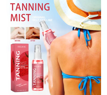 Sun-Free Self-Tanning Mist – Bronzed Summer Glow with Hyaluronic Acid & Glycerin – FREE SHIPPING