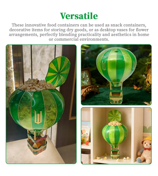 Wicked Hot Air Balloon Popcorn Bucket Ornament – Fun Christmas Home Decor & Gift – FREE SHIPPING