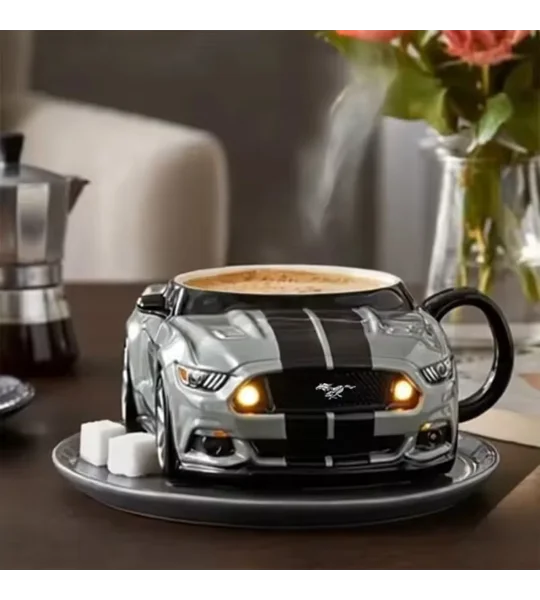 Car-Shaped Stainless Steel Coffee Mug – Novelty Classic Car Cup – FREE SHIPPING