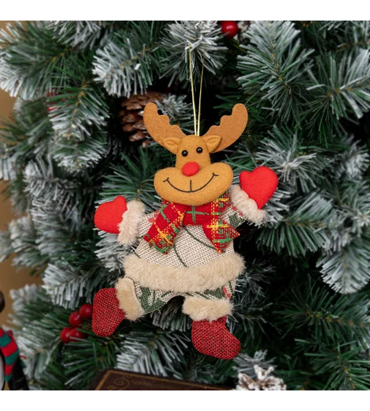 Christmas Ornaments – Festive Santa, Reindeer, Snowman & Bear Holiday Decoration – FREE SHIPPING