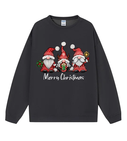 Women's Christmas Sweatshirt – Cartoon Holiday Eco-Cotton Fleece Pullover – S–2XL – FREE SHIPPING