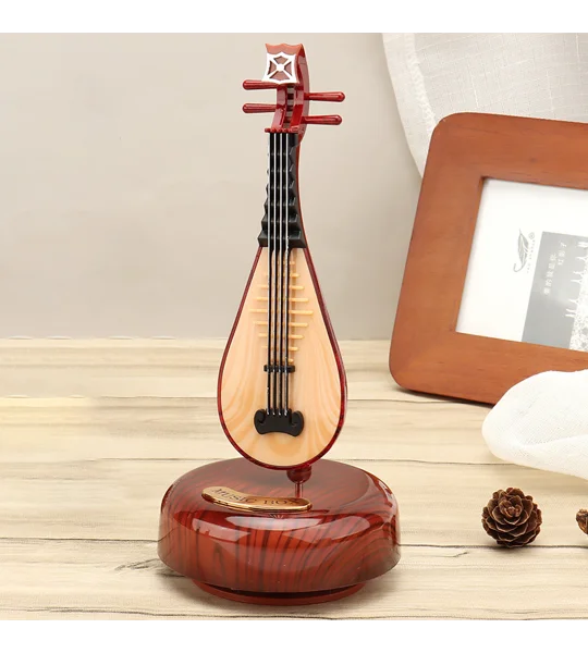 Rotating Musical Instrument Music Box – Guitar & Violin Classical Wind-Up Music Box – FREE SHIPPING