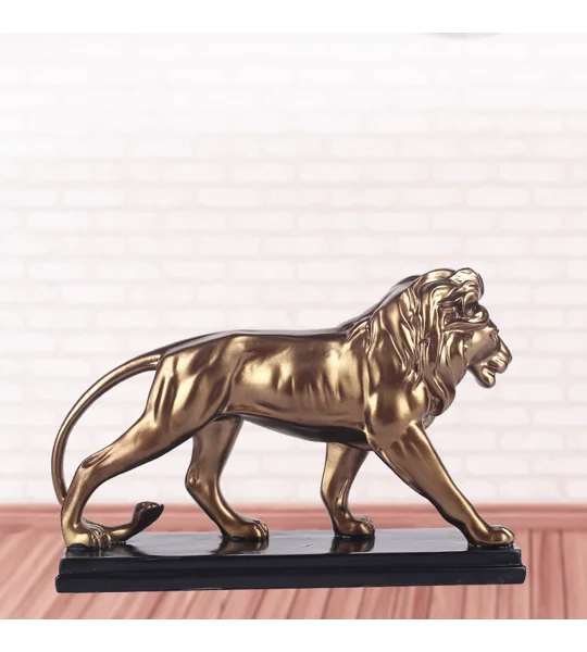 Hand-Painted Lion Statue – Modern Resin Lion Figurine for Office Desk & Home Decor – FREE SHIPPING