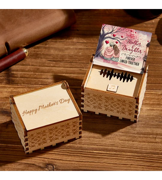 Personalized Wooden Music Box | Custom Song & Voice Gift